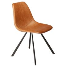 Pitch design szék, barna textilbőr