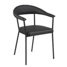 Ava design szék, fekete textilbőr