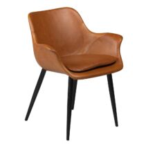 Combino design szék, barna textilbőr