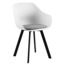 Tina design karfás szék, fehér műanyag