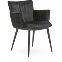 Join karfás design szék, fekete velúr