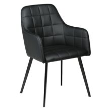 Embrace design karfás szék, fekete textilbőr