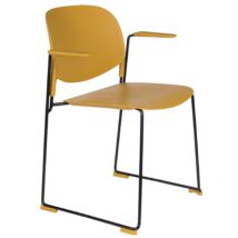 Stacks karfás design szék, okkersárga