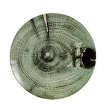 Wood dekorációs tányér, zöld, D30 cm
