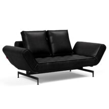 Ghia ágyazható kanapé, fekete textilbőr