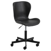 Batilda irodai design szék, fekete textilbőr