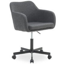 Charlton design irodai szék, sötétszürke, fekete csillagláb