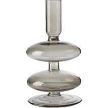 Kefa gyertyatartó, füstüveg, H16,5 cm