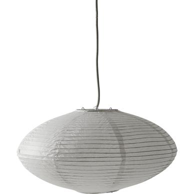 Riisi függőlámpa, ovális, D40 cm, fehér függesztékkel