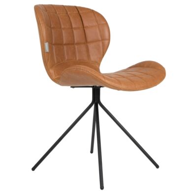 OMG LL design szék, barna textilbőr