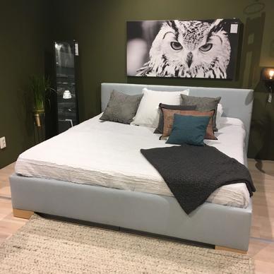 Zen Futon ágy, 160x200 cm, pasztell kék szövet
