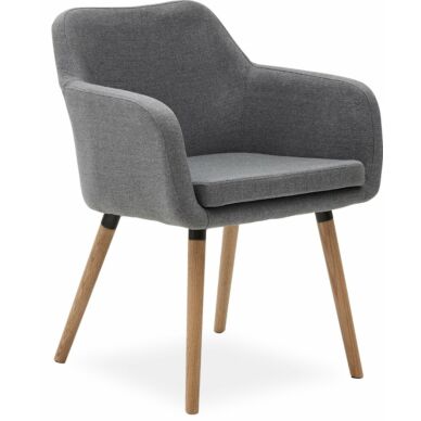 Charlton design karfás szék, világosszürke szövet