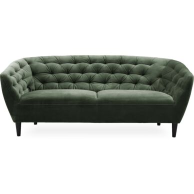 Ria 3 személyes kanapé, sötétzöld bársony