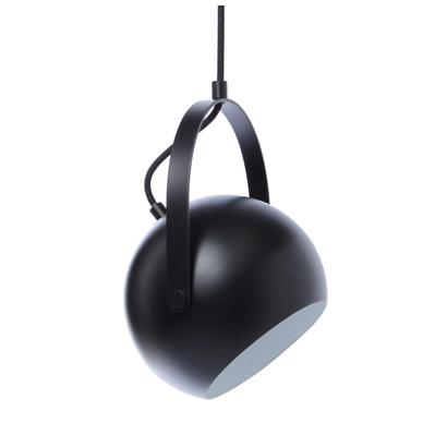Ball függőlámpa fogantyúval, fekete