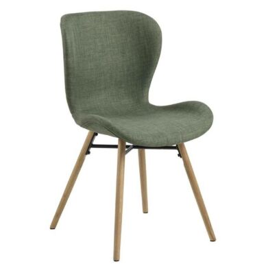 Batilda design szék, zöld szövet
