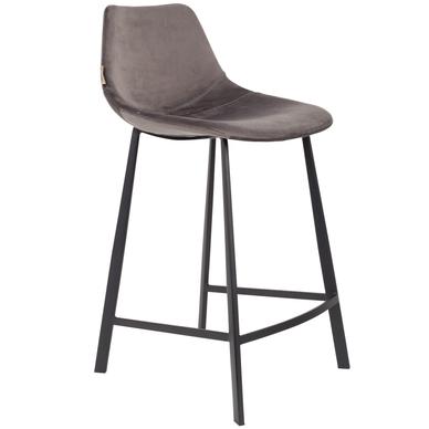 Franky design counter bárszék, sötétszürke bársony