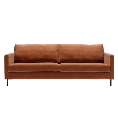 Impulse 3 személyes kanapé, narancssárga kordbársony