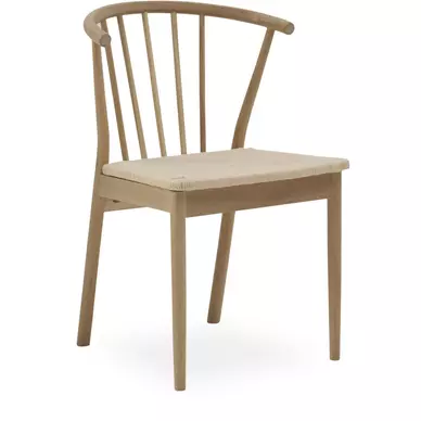 Norrland design szék, fonott ülőlap, fehérített tölgy láb