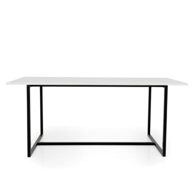 Mello asztal, fehér/fekete, 180x90 cm
