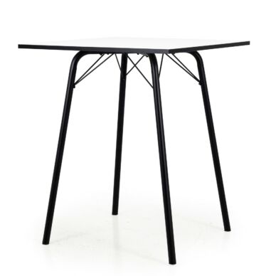 Bar asztal, fehér, 80x80 cm