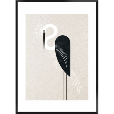 Stork in the Zen style kép, 53x73 cm