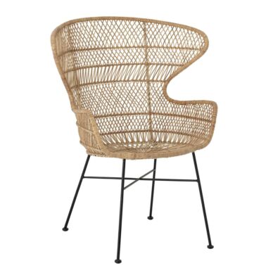 Oudon karfás lounge design szék, natúr rattan