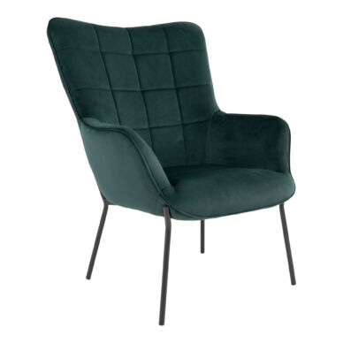 Glasgow design fotel, zöld bársony