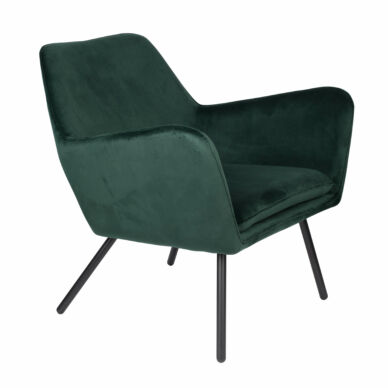Bon lounge fotel, zöld bársony
