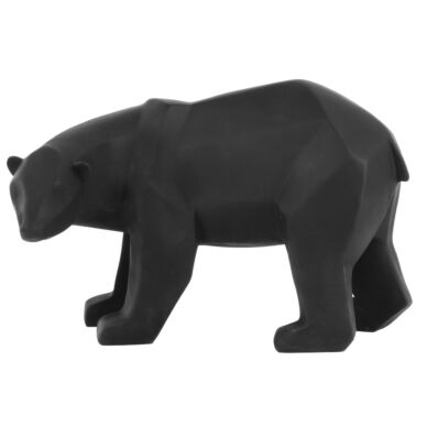 Origami Bear szobor, nagy, matt fekete