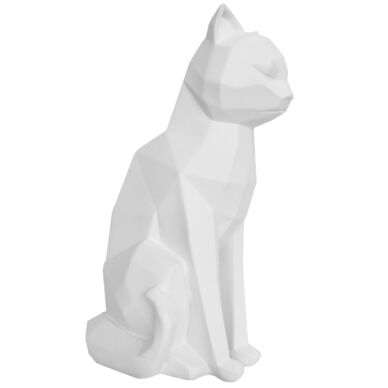 Origami Cat szobor, matt fehér