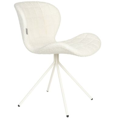 OMG design szék, fehér bouclé
