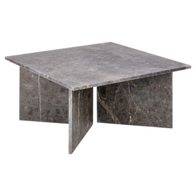 Vega dohányzóasztal, 90x90cm, sötét barna, márvány