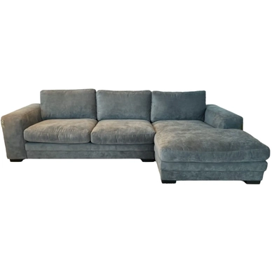 Yakima 2,5 üléses kanapé jobbos ottománnal, szürke szövet