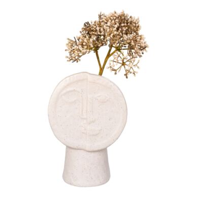 Váza, kerámia, H17,5cm, bézs