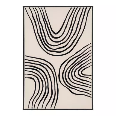 Lipari vászonkép, fekete/bézs, No.2, 60x90 cm