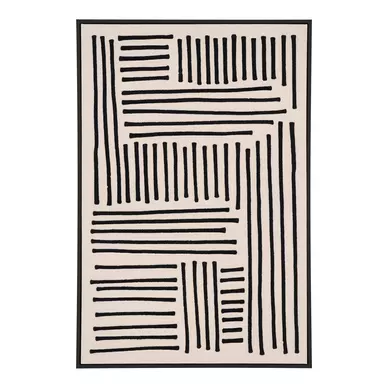 Lipari vászonkép, fekete/bézs, No.3, 100x140 cm