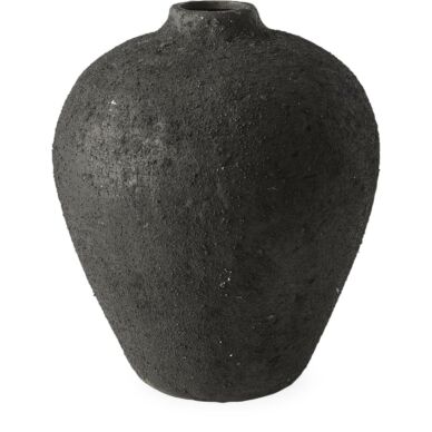Brekstad váza, fekete terrakotta, H22cm