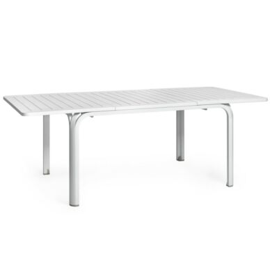 ALLORO 140/210 kerti asztal, bianco/bianco