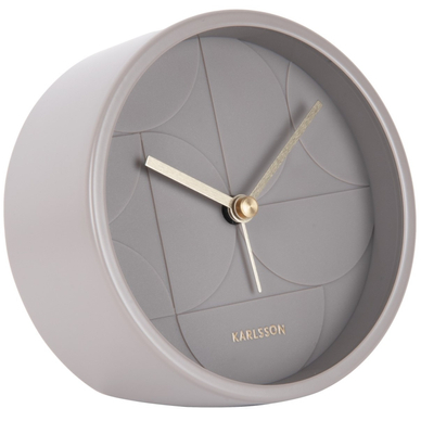 Echelon Circular Alarm Clock, dark grey
