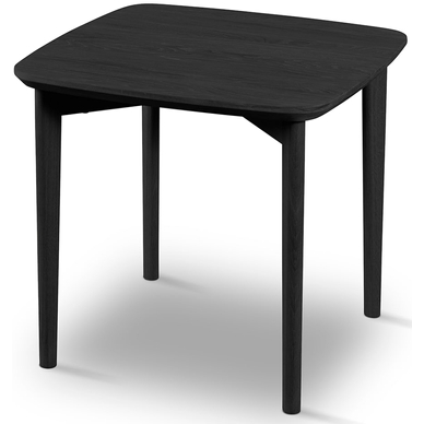 SM240 lerakóasztal, lakkozott fekete tölgy asztallap/láb, 54x54cm