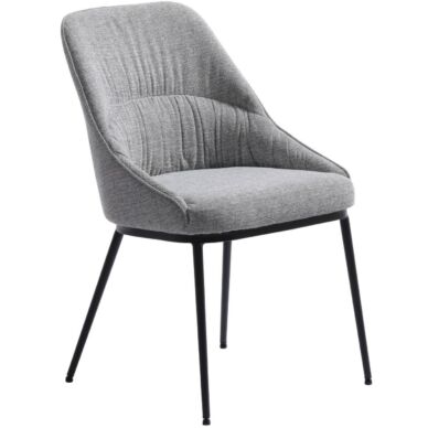 Meridian design karfás szék, szürke szövet, fekete fém láb