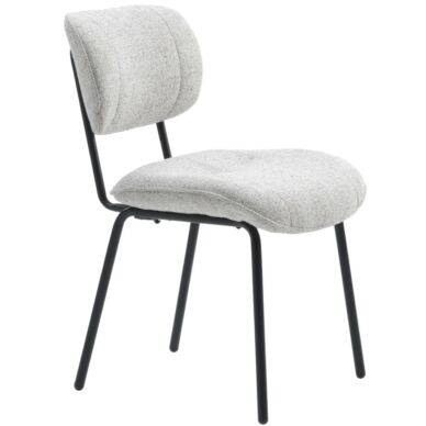 Buffalo design szék, törtfehér, fekete fém láb
