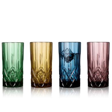 Lyngby vizespohár, 4-os szett, multicolor