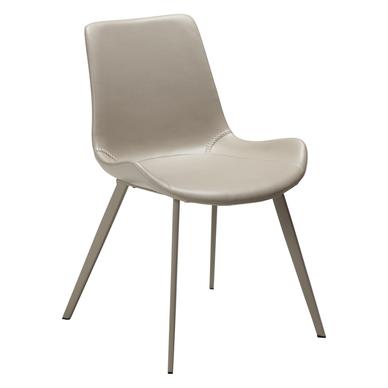 Hype design szék, világosszürke műbőr, világosszürke fém láb