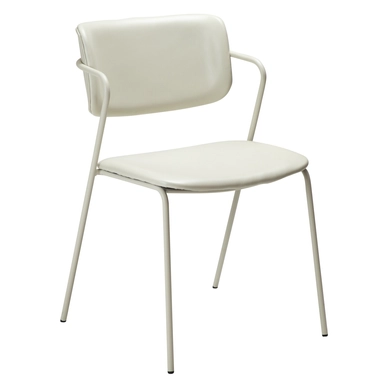 Zed design szék, fehér textilbőr, fehér fém láb