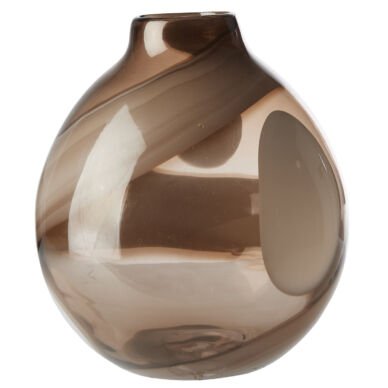 Thera váza, barna, D25 cm