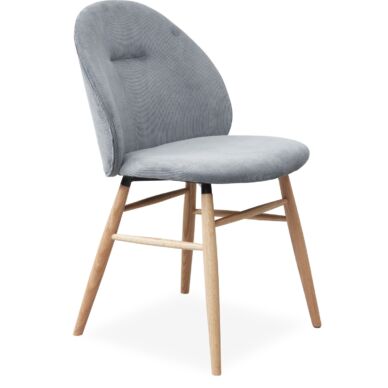 Ashton design szék, szürke bársony, tölgy láb