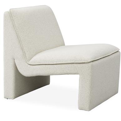 Perk pihenőfotel, törtfehér bouclé