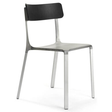 Ruelle design szék, aluminium, fekete