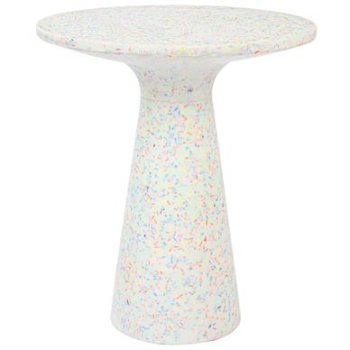 Victoria lerakóasztal, fehér terrazzo